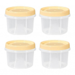 4 tk salatikastmekonteinerid 500 ml BPA-vaba toidukonteiner suupistete jaoks Maitseainekastme Korduvkasutatavad kastmetopsid l&otilde;unakarbi jaoks Puuviljad P&auml;hklid Jogurti S&auml;ilitamiseks 4pcs