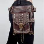 Steampunk Gooti Unisex Mini Messenger & Reisi V&ouml;&ouml;-Kott helepruun v&auml;rv
