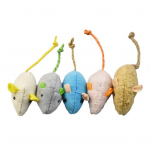5 tk Plush Mouse Cat M&auml;nguasi Interaktiivne t&auml;idisega Hiire Kiisu N&auml;rimislelu Kassi Hammaste Puhastus Hiirte M&auml;nguasi Toakassidele 5pcs