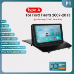 Ossuret 2din Android Autoraadio Ford Fiesta 2009 - 2017 jaoks Autoraadio Multimeedia Video M&auml;ngija GPS Navigatsioon Peaseade Carplay 4G WIFI Intelligentne DVR P1 AB 4Core 1G 32G