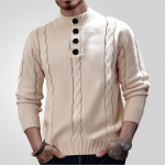 Uus Vabaaja Mood Pikkade Varrukatega &Auml;ri Klassikaline Mitmek&uuml;lgne Kootud Kampsun Meeste Pullover Villane Kapuutsiga Jakk 3XL elevandiluuvalge