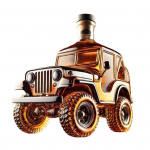 Youshengi auto viskikarahvin, vintage auto klaasist karahvin, kodubaari kaunistus, veinipudeli kingitus vanaisale, isale, abikaasale, viskis&otilde;pradele A