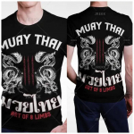 Tiger Muay Thai Kickpoksi T-s&auml;rk 3D-tr&uuml;kk Unisex Naised Mehed Tai Poks Sport J&otilde;usaal Lapsed T&auml;navamood Vabaaja Hip-Hop L&uuml;hikeste varrukatega Kiiresti kuivav &Uuml;mara kaelusega 4XL