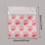100 tk Mini Ziplock kotid V&auml;ikesed plastikust t&otilde;mblukuga kotid, pakendamise pillide kotid