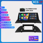 Ossuret Android 13 Autode Intelligentsed S&uuml;steemid BMW X3 E83 jaoks (2004-2010) Ilma originaalekraanita Toetab TPMS-i Traadita Carplay Android Auto Bluetoothi DVR-i HC2 2G 32G
