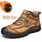 Kvaliteetsed Uued V&auml;litingimustes Meeste Saapad Lumesaapad Mehed Ehtsast Nahast Vabaaja Jalan&otilde;ud Mehed Reisimine Ronimine Matkamine Soojad Talvesaapad 46