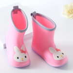 Lai &uuml;mmarguse ninaga laste vihmasaapad Beebi PVC Kummist Veekindlad Laste Veekindlad Kingad Multikas Libisemiskindlad Vihmasaapad Laste V&auml;litingimusteks 14-Insole 14.0 cm