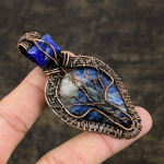 Sodalite Handmade Copper Wire Wrap Jewelry Pendant 3.27 g5c54
