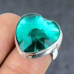 Green Tourmaline Handmade 925 Sterling Silver Jewelry Ring Size 6 k7j12