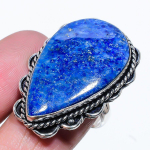 Lapis Lazuli Handmade 925 Sterling Silver Jewelry Ring Size 8.5 d6n77
