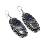 Sodalite Handmade 925 Sterling Silver Jewelry Earring 2.56 d6e54