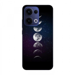 Coque de t&eacute;l&eacute;phone - Maniacase - Oppo Reno 13 5G - Silicone - Souple - Lune phase nuit &eacute;toile