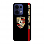 Coque de t&eacute;l&eacute;phone - Maniacase - Oppo Reno 13 5G - Silicone - Souple - Logo PORSCHE rouge et dor&eacute;