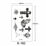 V&auml;ikesed V&auml;rsked Veekindlad T&auml;toveeringukleebised: Ingliskeelsed t&auml;hed, lilled ja liblikate visandid 60*105mm