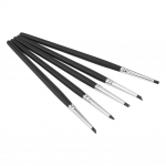 5pcsset Silicone Soft Head Clay Pottery Moulding Pen DIY Craft Tool(black head)