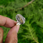 925 H&otilde;be Ovaalne Naturaalne Tiffany Jaspis K&auml;sit&ouml;&ouml; Ehte Solitaire Ema S&otilde;rmus Adjustable