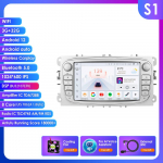 HIZPO Fordi/Focusi/S-Maxi/Mondeo 9/GalaxyC-Maxi jaoks Autoraadio Multimeedia Video M&auml;ngija Navigatsioon GPS Intelligentne Android 13 ILMA DVD-ta 2din 2 din 2.5D USB S S1 8Core 3G 32G AI