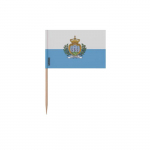 M&otilde;lgid - Mitmev&auml;rviline - Drapeau Saint-Marin - 10 cm - 100 t&uuml;kki - Plastikliim