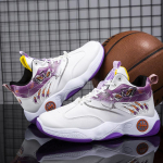 2025 Uus Saabumine Laste Korvpallisaapad Libisemiskindlad Keskmise K&otilde;rgusega Sporditossud Meestele Naistele Odavad Pehmed Korvpallijalatsid 44 lilla