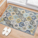 1 tk Vintage Boho lilledega tr&uuml;kitud k&ouml;&ouml;gimatt Pehme paksendatud k&ouml;&ouml;gimatt Veekindel libisemiskindel &otilde;likindel p&otilde;randamatt 80*120cm