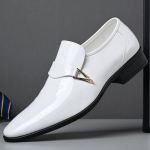 Trend Uued Meeste Valged Mustad Terava Otsaga Peegel Lakknahast Vabaaja Oxford Kingad Pulmakleit Homecoming Jalatsid Zapatos Hombre 44 white
