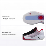 Air Jordan Luka .77 GS Bloodline 2.0 Laste tossud Valge Must Gym-Red HF0820-102 37.5