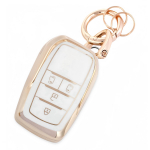 HOYZE V&otilde;tmehoidja, V&otilde;tmekate, Armas, Auto, Nutiv&otilde;tmehoidja, V&otilde;tmehoidja, Karabiin, V&otilde;tmekarp, Kriimustuskindel, Kerge, kuldne valge Key Case valge