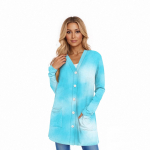 Naiste pikkade varrukatega kampsun, vabaajajakk taskutega, topp M