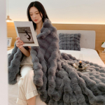 Tekk Imitatsioonk&uuml;&uuml;liku tekk, Mullsametist tekk, Kahepoolne paks kontori uinakutekk, Diivanikate 130&times;160cm hall