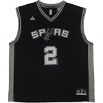 Adidas X NBA koost&ouml;&ouml; San Antonio Spurs Kawhi Leonard Moodne Pehme Mugav Vabaaja Korvpallis&auml;rk Meeste s&auml;rk Must 7818A-304-AEB1585 3XL