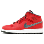 Air Jordan 1 Mid Premium BG Varsity Red Laste tossud Tume- Armee-Valge 619049-631 38