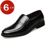 Moodsad Meeste 6CM K&otilde;rgust Lisavad Kingad Moodsad Terava Ninaga &Auml;rikasulikud Liftikingad Nahast Oxfordid Kingad Zapatos De Hombre 37 black