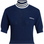 Adidas Originals Kitsas l&uuml;hikeste varrukatega kootud topp Naiste topid Sinine JC7680 S