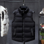 Varrukateta jope sulejope meeste paksud kapuutsiga mantlid puuvillapolsterdatud t&ouml;&ouml;vest Gilet Homme vest XXXXL