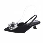 Naiste kingad m&uuml;&uuml;gil Uued naiste pumbad Suvised stiletto naiste sandaalid Elegantsed terava ninaga madala suuga mustad kontsakingad 38 must