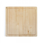 Planche &agrave; d&eacute;couper - LIVOO - MES141 - Bois d'h&eacute;v&eacute;a - Taille XXL - 46 x 46 cm - Rigole int&eacute;gr&eacute;e beež