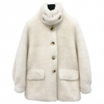 Uus talvelammaste fliisist l&otilde;igatud mantel naiste villased graanulid mitmek&uuml;lgne lahtine imitatsioon karusnahast lambavillane mantel nahk villane &uuml;hes t&uuml;kis L