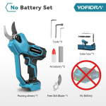 YOFIDRA 60mm AI Hammasrattad Kontroll Harjadeta Elektripuul&otilde;ikur Juhtmeta Puu Bonsai L&otilde;ikamine Elektrik&auml;&auml;rid Makita 21V Aku jaoks No Battery