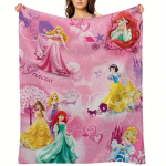Disney printsessi teemaline tekk &Uuml;lipehme armaste koomiksitegelaste piltidega Mugav pere reisimiseks diivanid voodid kingitus printsessi f&auml;nnidele 30x40in