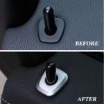 Door lock buckle decorative stickers keyhole stickers for BMW X3 X4 G01 G02 2018- Car Door Latch Lifter Pin Sequins SILVER 4pc