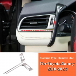 For Toyota Camry XV70 2018-2022 2023 Stainless steel Car Interior Accessories Auto Side Air Condition Vent Outlet Cover Trims must