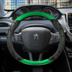 for Peugeot 2008 I II A94 e-2008 P24 2013~2023 Car Steering Wheel Cover Silica Gel PU Leather Non-slip Massage Auto Accessories B-Sliver