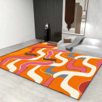 P&otilde;hjamaise Oranži Suure Pinnaga Vaibad Elutuba Loominguline Geomeetriline Kaunistus Mitte-libisev P&otilde;randamatt Magamistuba Lounge Diivani Piirkond Vaip Pestav 80x120cm