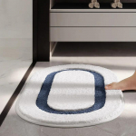 Luksuslik kohev vannimatt - Ristk&uuml;likukujuline/ovaalne libisemiskindel vannitoavaip, paks superkiududest imav vaip moodsa kodu sisekujunduse jaoks 44x76cm