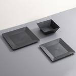 3 tk Must Plastikust Praetaldrik &Uuml;hev&auml;rviline Ruudukujuline &Otilde;htus&ouml;&ouml;gi Suupistetaldrik Sushi Praad Grill BBQ Saia Puuviljavaagen Koogitoidud