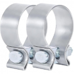 2.5 Inch Exhaust Clamp, 2 1/2 Narrow Exhaust Band Clamp 304 2 Pcs 2.5 inch