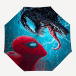 1tk Venom SpiderMan Automaatselt Kokkupandav Vihmavari - Kompaktne 8-ribiline Disain, Vastupidav Plastik & Raud, Igap&auml;evaseks Kasutamiseks F010614