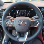 hand-stitched non-slip Black Leather Car Steering Wheel Cover For Lexus NX250 NX260 NX350 NX350h NX450h+ -2024 3