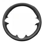 For Mitsubishi Outlander Lancer X 10 2007-2015 ASX 2010-2013 Hand-stitched black brown Leather Car steering wheel Cover style 3