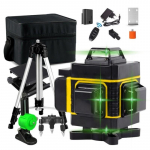 Uus 4D 16 joonega &uuml;lit&auml;pne lasernivelliir 360&deg; horisontaalne ja vertikaalne rist roheline lasernivelliir automaatse isetasandumisega m&otilde;&otilde;teriistad One battery